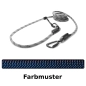 Preview: EASYLONG Hundeleine TWIST - L - 2m - schwarz und blau im Zickzack